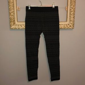 Woman’s tribal print tights, fleece lined